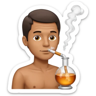 Man smoking from pong sticker