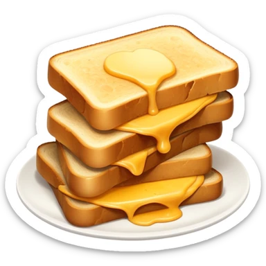 Dutch kaas tosti with gouda cheese and golden brown bread sticker