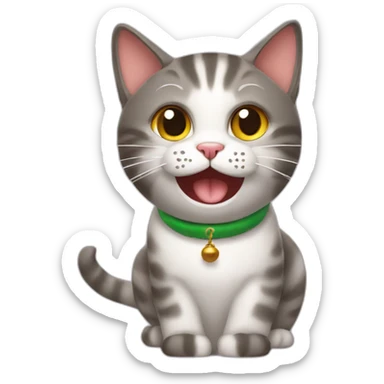 Cat with jingle bells sticker