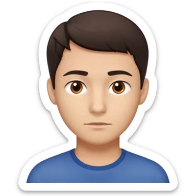 racially ambiguous male face sticker