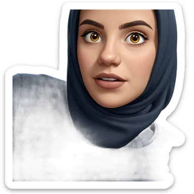 realistic portrait of girl sticker