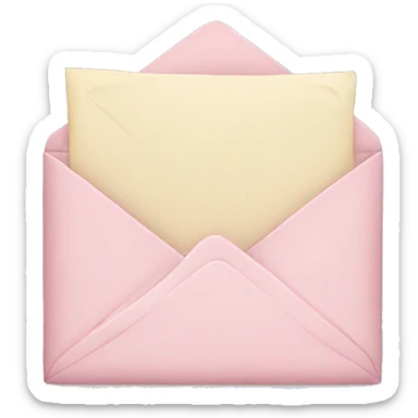 pastel pink envelope sticker