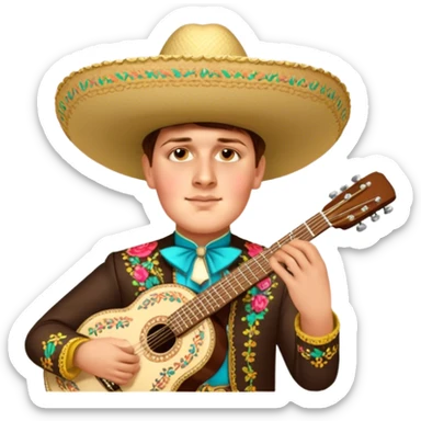 Mariachi Guitarist sticker