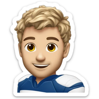 Antoine Dupont a player rugby is happy sticker