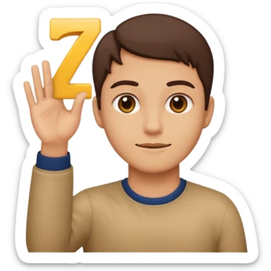 replace the ice cream with the numbers 6 and 7 holding his hands doing this emoji 🫴 and the left is the same emoji but flipped sideways then make the emojis 6️⃣7️⃣ go in each so six gos in the left hand and seven goes in the right hand sticker