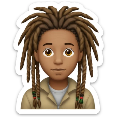 young black dreads sticker