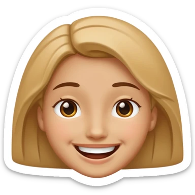 Smiling face with halo without the halo sticker