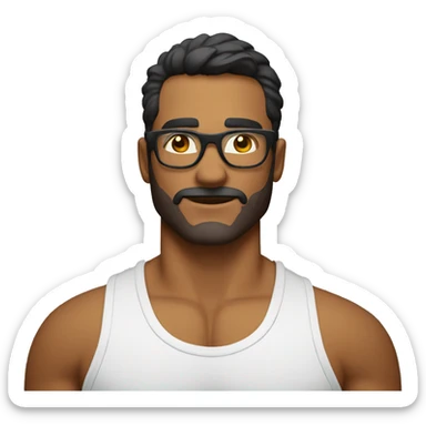 Chico musculoso con gafas  sticker