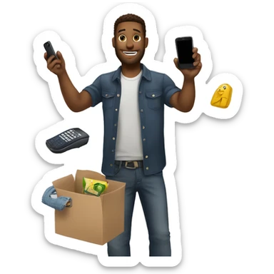 Ryan vanHorn buying a new phone sticker