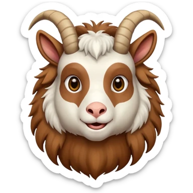 goat with long hairs sticker