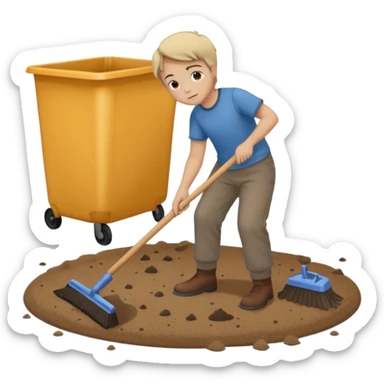 sweeping shit under the carpet sticker