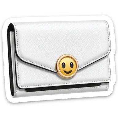 glitter white wallet sticker
