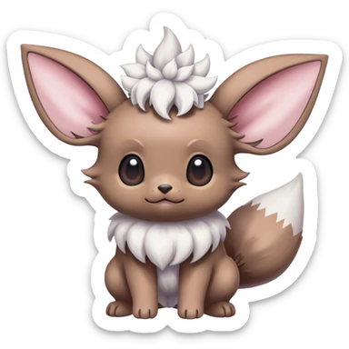 Eevee-Minccino-Espurr-creature-hybridi sticker