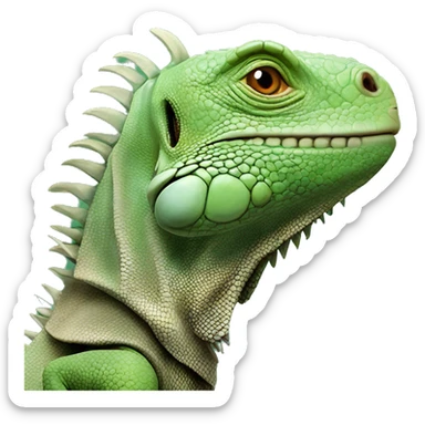 Duas iguanas abraçadas sticker