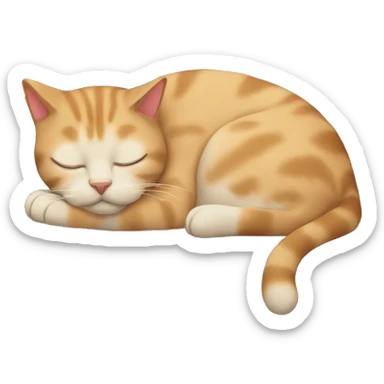 Sleeping cat sticker
