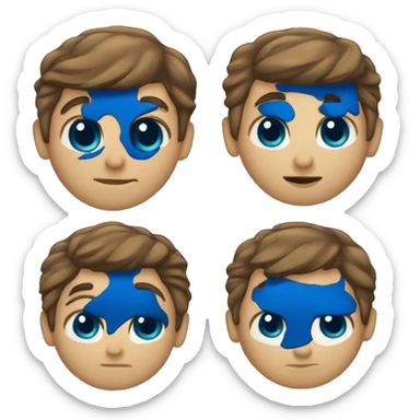 Hace un chico rubio  con ojos azules y pelo rubio graduándose sticker