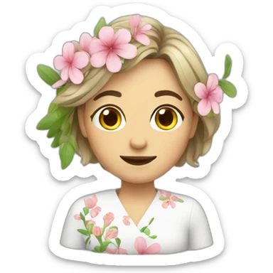 floral therapist sticker