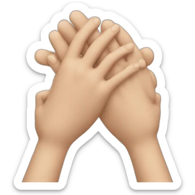 Hands rubbing together sticker