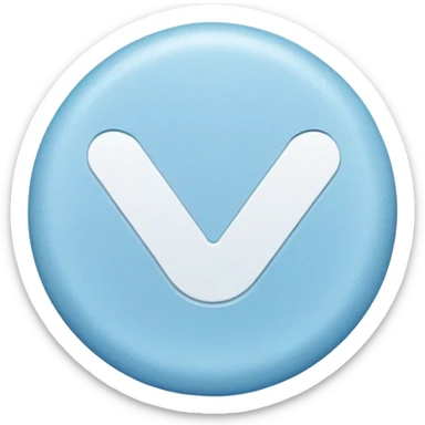 pastel blue bullet journal dot and put a white tick mark  in the middle sticker