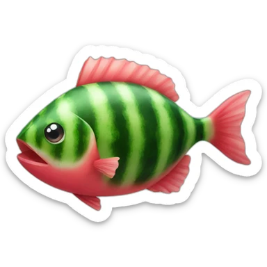 Watermelon fish sticker