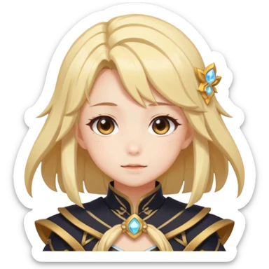 Cute Lumine from Genshin Impact in Photorealistic Hoyoverse Anime Style  sticker
