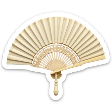 Fan: An open, handheld fan, often associated with opera or classic theatre sticker