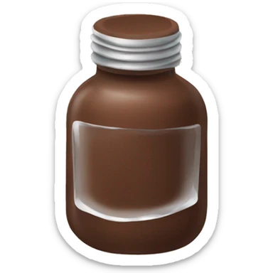 brown jar of nail polish sticker
