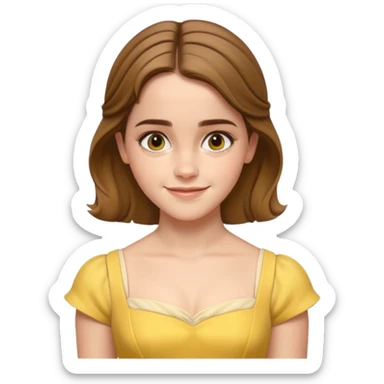 emma watson as belle Cinematic Realistic sticker