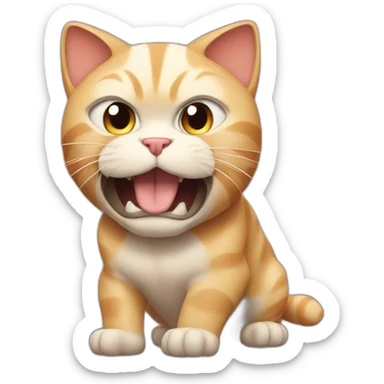 Cat with huge muscles  sticker