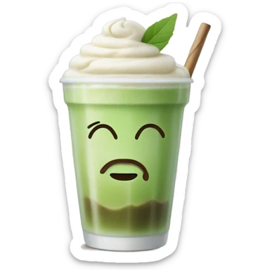 Ice matcha latte sticker
