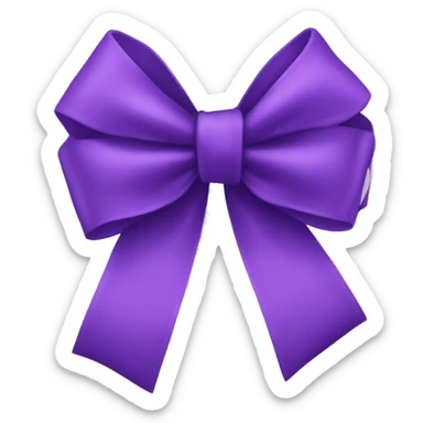 purple bow sticker