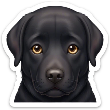Older black lab with grayish face sticker