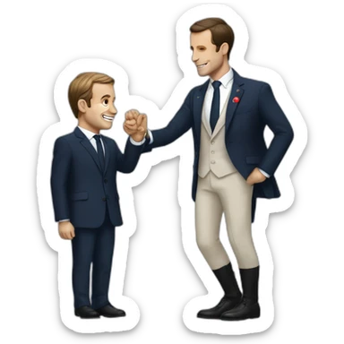 Macron qui fait un doigt d'honneur sticker