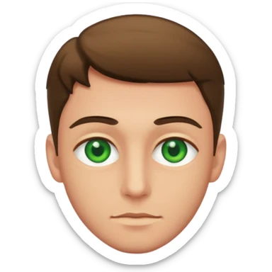 realistic portrait of a man green eyes sticker
