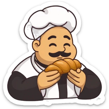 praying croissant sticker