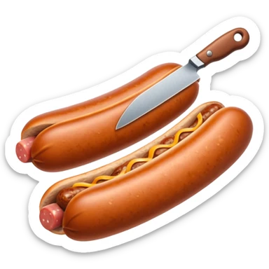 sausage with a blade inside sticker
