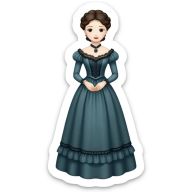 Victorian lady sticker