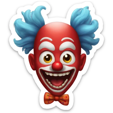 Clown emoji reddemon sticker