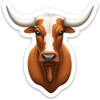 Longhorns logo upside down  sticker
