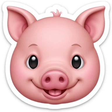 winking pig sticker