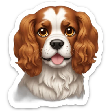 King charles dog with 3 paws sticker