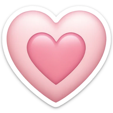 light pink heart sticker