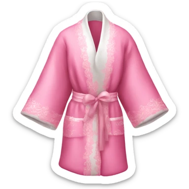 Pink bridal robe sticker