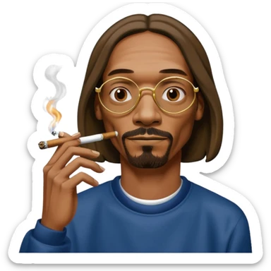 snoop dogg smoking a blunt  sticker