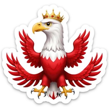 Polish flag with eagle sticker