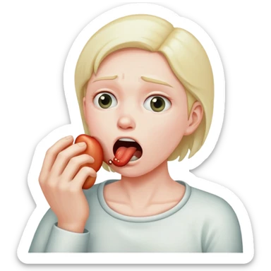 person choking themself sticker