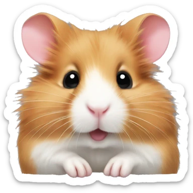 longhaired ginger Syrian hamster sticker