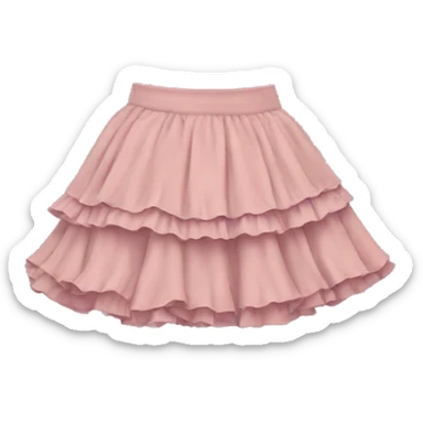 Dusty rose ruffle skirt no model sticker