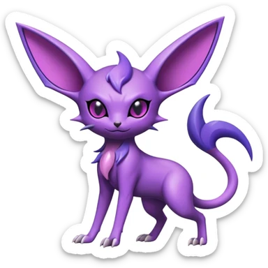 Cool Edgy Shiny Noibat-Espeon-hybrid  full body sticker