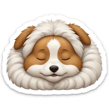 cute doggy sleeping sticker